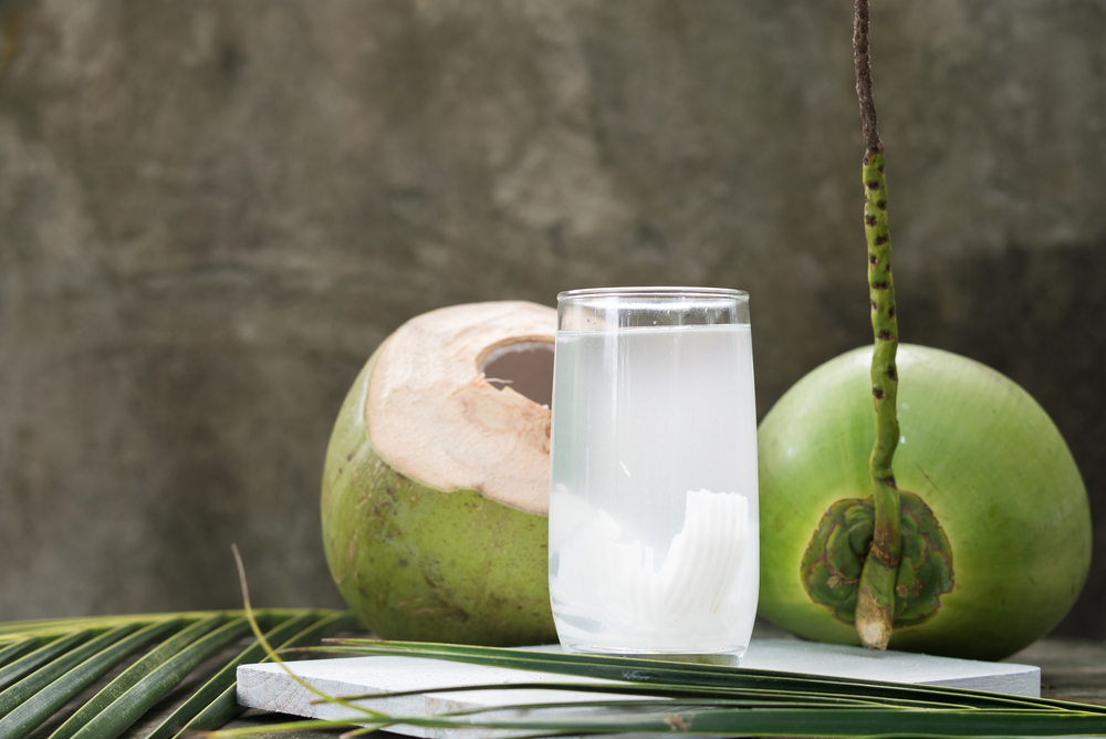 코코넛 물을 마시면 식중독을 치료할 수 있다는 것이 사실입니까?